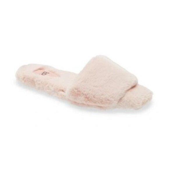 BP Livie Plush Slide Slippers in Pink Creole - Picture 1 of 3